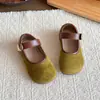 Zapatos retro de Mary Jane poco profundos para niña con una tira, nuevos mocasines estilo francés otoño 2026, zapatos planos de piel