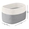 Cesta de Armazenamento de Corda de Algodão, Cesta Retangular para Lanches, Organizador de Itens Diversos, Cesta de Armazenamento, Caixa de Armazenamento Tecida para Mesa
