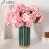 Simulación 5 cabezas Borde de Diente Hortensia Decoración de Boda Manojo de Simulación Hortensia Comercio Electrónico Transfronterizo Paquete Más Vendido Hortensia