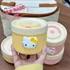 Lancheira Térmica Hello Kitty Aço Inoxidável 316 Lancheira à Prova de Vazamentos com Tampa Portátil para Escritório Caixa Bento