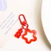 Pendente Criativo Colorido Transparente Ursinho Estrela DIY Chaveiro Fofo Acessórios para Bolsa Feminina Case de Fone de Ouvido Charme