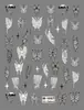 Nuevas Calcomanías para Uñas con Arte de Orquídeas Pintadas a Mano con Adhesivo Posterior Pájaros Flores Relieve Estéreo Parche Decoración de Uñas Flor Al por Mayor