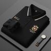 Camiseta Polo de Algodón Grueso con Forro Polar Paul Winter para Hombre, con Solapa Bordada, Manga Larga, Suéter Cálido para Capa Base