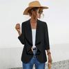 Otoño e invierno 2024 nuevo traje plisado con solapa chaleco y bajo de hoja de loto para mujer europeo y americano de venta caliente en Amazon