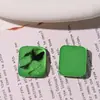 Novo Estilo Gradiente Multicolorido Quadrado Resina Acessórios DIY Botões Quadrados Feitos à Mão Materiais de Decoração para Roupas Acessórios