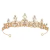 Corona de Cumpleaños de Gama Alta Accesorios para el Cabello de Princesa para Niños Aros para el Cabello de Niñas Corona de Cristal de Lujo Accesible Escenario de Actuación del Día del Niño
