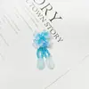 Pendientes de Borla de Flor de Cristal Degradado con Cuentas Hechos a Mano Accesorios Decoración de Ropa Venta Directa de Fábrica Al Por Mayor en Stock