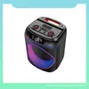 Caixa de Som Bluetooth Partybox Individual 8 polegadas Dança Quadrada Karaoke Áudio 50W Alta Potência Subwoofer Estéreo