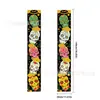 Exclusivo de Amazon: Banner de porche con copla del Día de Muertos mexicano, decoración de fiesta temática de Halloween de calavera de azúcar
