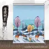 Cortinas Blackout Temáticas de Paisagem Personalizadas, Anti-Manchas e à Prova de Óleo, para Uso Doméstico, Cortinas com Pintura de Paisagem Estilo Chinês