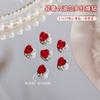 Unhas de Ano Novo Joias de Diamante Flash Vermelho Bordô Pilha Joias de Diamante Super Flash Acessórios de Decoração de Unhas Outono e Inverno Produtos Acabados