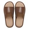 Chinelos de linho Piso interno masculino Piso antiderrapante primavera e verão respirável não fedido pé masculino couro genuíno couro quatro estações