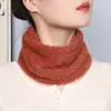 Cachecol de Cor Lisa Macio, Confortável e Elástico Outono e Inverno para Exterior Quente e à Prova de Vento Protetor de Pescoço Cobertura de Pescoço