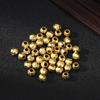 Contas Laser Dourado Areia, Espaçadores de Roda, Contas Vazadas Gota d'Água para Pulseira DIY, Contas Redondas Gota, Miçangas Artesanais DIY