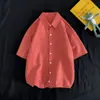2021 Nueva camisa de manga corta para hombre estilo Hong Kong talla grande casual corte holgado ropa CY02