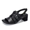 [Precio del Evento 118] Sandalias Retro Tejidas a Mano Literarias Sandalias de Tacón Alto con Hebilla Zapatos Romanos