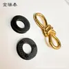 Acessórios Relacionados a Bolsas: Bottega Veneta Bolsa Trançada Nó Torcido Fecho de Fivela com Travamento Ilhós Liga de Zinco Laço Figura 8 Fivela