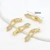 Hebilla de Conexión para Collar y Pulsera Chapada en Cobre Oro Real 18K Hebilla de Acabado en Forma de Serpiente Hebilla de Acabado con Cordón para Joyería DIY B68