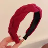 Nova Faixa de Cabeça de Lã Vermelha de Aba Larga para Mulheres, Faixa de Cabeça High-Top para Ano Novo, Uso Diário, Presilha para Lavar o Rosto, Acessório de Cabelo