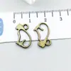 Colgante de aleación de cinco colores de animal de dibujos animados gato, 100 unidades mixtas, accesorios para pulsera y collar DIY