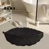 Tapete de Banheiro Estilo Ins Transfronteiriço com Planta Verde, Tapete Absorvente para Piso de Banheiro, Capacho Doméstico de Forma Irregular, Tapete de Terra de Diatomáceas