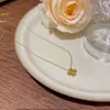 Joyería Transfronteriza Europea y Americana Moda y Exquisito Colgante Nicho Cadena Clavicular No Descolorante Oro de 18K Acero Titanio Accesorios de Collar para Mujer