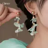 Aretes de Borlas de Flor de Tela Morado Taro Atmosféricos Clavos de Oreja de Lujo Ligero Estilo Dulce de Vacaciones para Mujer
