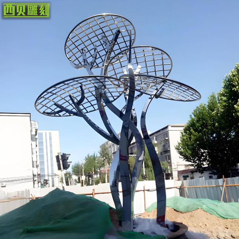 大型不锈钢树雕塑2