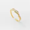 [Chapado en Oro Real] Moda de Corea del Sur Personalizado Flor Diseño Nicho Sentido Avanzado Lujo Ligero Exquisito Anillo Trendy Ins
