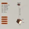 Meio-estilo antigo criativo minimalista cubo longo bar sala de jantar lâmpada quarto cabeceira pequeno lustre