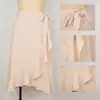 Ropa de Mujer Más Vendida Transfronteriza de Amazon 2026 Nuevo Estilo Falda Larga de Una Pieza con Lazo Irregular Ajustada al Cuerpo de Color Sólido
