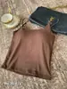 Nueva Camisola Versátil Estilo Chica Popular Primavera/Verano 2026 con Abertura en la Espalda Sin Espalda Color Sólido con Sujetador Incorporado para Mujer