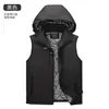 Chaleco con Capucha Térmico de Grafeno Otoño Invierno Bloqueo de Temperatura Ropa de Trabajo Chaleco Pesca al Aire Libre Camuflaje Cortavientos Chaqueta sin Mangas