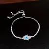 Pulseira de zircônia com fecho de olho geométrico, pulseira de luxo leve de alta qualidade, joia de design de moda personalizada para mulheres