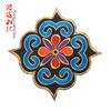 Adesivos de pano bordados quadrados redondos Traje de performance Traje antigo Ópera Hanfu Traje mongol Traje étnico Decorativo Flores quentes