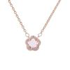 Collar romántico de flor de cerezo en plata de ley S925 para mujer, ligero, lujoso, de alta gama, con cadena de clavícula, nuevo y elegante collar de flores.