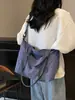 Bolso de Mano para Viajes Diarios de Gran Capacidad, Bolso Tote Sencillo de Tela de Nylon de Color Sólido, Bolso Cruzado de Hombro Casual y Versátil para Mujer