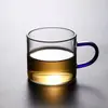 Xícara de Chá de Vidro Borossilicato Alto com Alça Taça de Vinho Copo de Anfitrião Transparente Kung Fu Copo Pequeno para Convidados Copo de Água Copo para Degustação de Chá