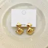Pendientes de Diseño de Nicho Estilo Francés Personalidad Pendientes Cuadrados Geométricos Minimalistas Pendientes de Botón Versátiles Simples de Gama Alta