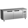 Banco de trabajo refrigerado congelado para conservación de frescos Mengshi comercial de acero inoxidable refrigerado por aire sin escarcha gabinete refrigerador refrigeración congelador consola