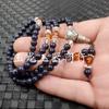 Dragón de Jade Jade cuarzo roca jade cuentas pulsera pulsera de piedra Jinsha cuentas moradas pulsera de 108 cuentas pulsera de jade