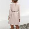 Primavera/verano 2022 nuevo transfronterizo eaby Amazon popular a cuadros cuello cuadrado volantes manga voladora vestido suelto