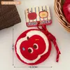 Bolsa de Armazenamento de Fone de Ouvido Cabeça de Boneca Maçã Criativa Tengyi Porta-Moedas Decorativo Feminino Brinquedo Pingente de Boneca Fofo