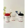 BenYou Doble Capa Engrosado Lindo Pajarita Original Cachorro Desechable Taza de Papel para Café Té con Leche Bebida Caliente