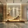 Nuevo Panel de Pared Estilo Chino Pintura de Paisaje Pared de Fondo Sala de Estar Pared de TV Hotel Restaurante Caja Sala de Té Panel Decorativo Personalización