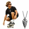 Colar personalidade retrô estilo cruzado quente luxo leve nicho design único pingente de cabeça de lobo gargantilha acessórios de alta qualidade para mulheres
