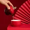 Juego de té de viaje festivo traje portátil pequeño burbuja seca al aire libre Kung Fu Taza Express de lujo ligero de alta gama una tetera tres tazas