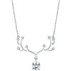 Un ciervo tiene collar de circón cadena de clavícula de asta collar con colgante tiembla coreano columpio S925 regalo de San Valentín