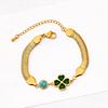 Pulsera de acero de titanio de estilo europeo y americano con diseño de árbol de la vida turquesa, mariposa esmerilada, ojos de sol, serpiente ancha, hueso, pulsera redonda de la serie de marca