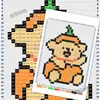 Pegatinas de Material de Cuentas Patchwork Recién Actualizadas de 128 Piezas, Diseños Lindos de Cuentas Patchwork de Dibujos Animados, Pegatinas Impermeables Autoadhesivas para Decoración de Escritorio